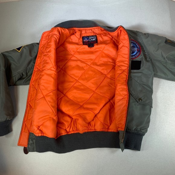 Space gear top gun nasa tomcat f-14 Bomber Jacket usaf vintage USA aviator - Picture 9 of 12